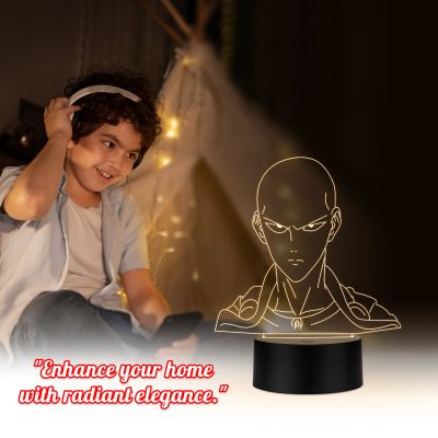 One Punch Man (Saitama) Night Lamp with Warm White Light